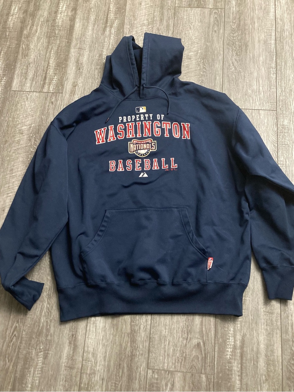 Washington Nationals Navy Crewneck Pullover Hoodie